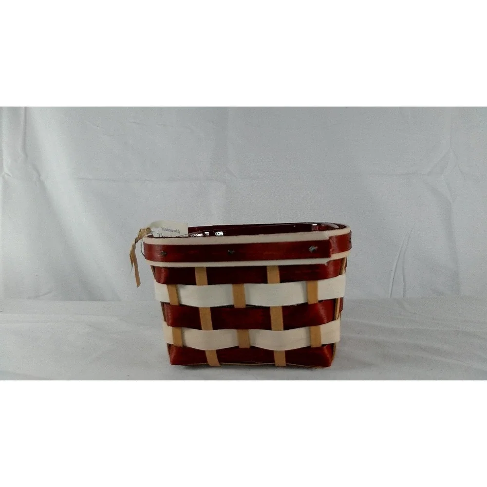 Longaberger Candy Cane Square Gift Basket Set -‎ NEW